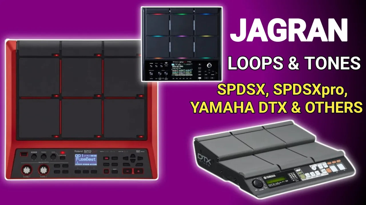 जागरण लूप्स | Jagran Loops & Tones TMP149 | For SPD-SX, SPD-SXpro, Yamaha DTX, & Others Sampler Pads