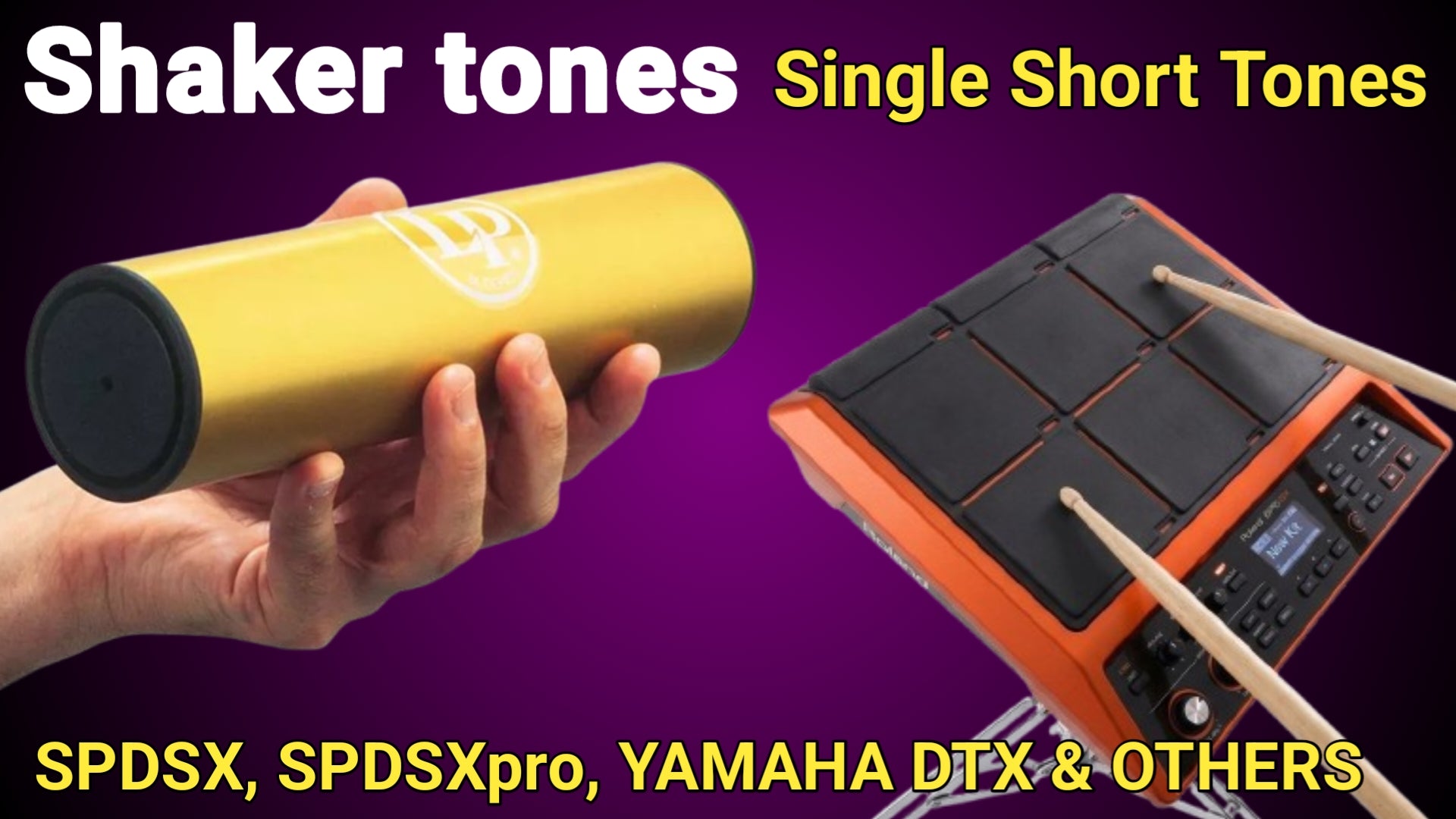Shaker Tones Pack1, 9 Piece, For SPD-SX, SPD-SXpro, Yamaha DTX, HPD20, & Others Sampler Pads